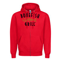 Red bonefish grill Zipper Hoodie - linhVisuals
