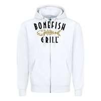 White bonefish grill Zipper Hoodie - linhVisuals