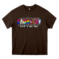 Chocolate Brown Pride equality hurts no one Heavy Core Tee - CowGirlArtShop
