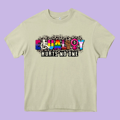 Pride Equality Hurts No One Heavy Core Tee Designed By Cowgirlartshop