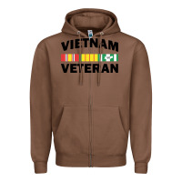Chestnut vietnam veteran flag Zipper Hoodie - linhVisuals