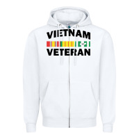 White vietnam veteran flag Zipper Hoodie - linhVisuals