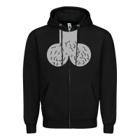Black dick head ball sack Zipper Hoodie - linhVisuals