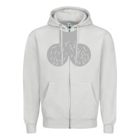 Dove Grey dick head ball sack Zipper Hoodie - linhVisuals
