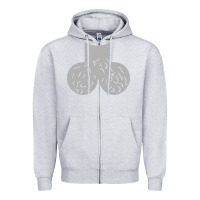 Heather Grey dick head ball sack Zipper Hoodie - linhVisuals