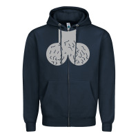 Navy dick head ball sack Zipper Hoodie - linhVisuals