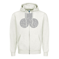 Oatmeal Heather dick head ball sack Zipper Hoodie - linhVisuals