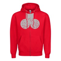 Red dick head ball sack Zipper Hoodie - linhVisuals