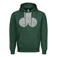 Sports Green dick head ball sack Zipper Hoodie - linhVisuals