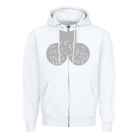 White dick head ball sack Zipper Hoodie - linhVisuals