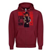 Burgundy tracy lawrence Zipper Hoodie - linhVisuals