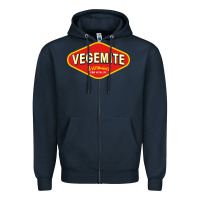 Navy vegemite Zipper Hoodie - linhVisuals