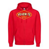 Red vegemite Zipper Hoodie - linhVisuals