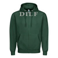 Sports Green dilf Zipper Hoodie - linhVisuals