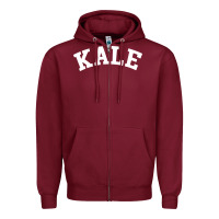 Burgundy vintage kale university Zipper Hoodie - linhVisuals