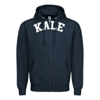 Navy vintage kale university Zipper Hoodie - linhVisuals
