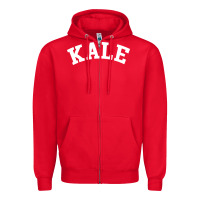 Red vintage kale university Zipper Hoodie - linhVisuals