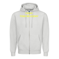 Dove Grey FRONT TOWARD ENEMY Zipper Hoodie - linhVisuals
