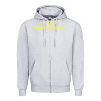 Heather Grey FRONT TOWARD ENEMY Zipper Hoodie - linhVisuals
