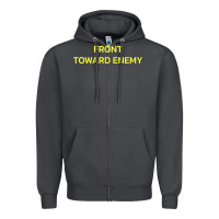 Smoke FRONT TOWARD ENEMY Zipper Hoodie - linhVisuals