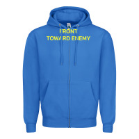 True Royal FRONT TOWARD ENEMY Zipper Hoodie - linhVisuals