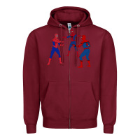 Burgundy spidey meme Zipper Hoodie - linhVisuals