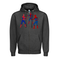 Charcoal Heather spidey meme Zipper Hoodie - linhVisuals