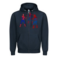 Navy spidey meme Zipper Hoodie - linhVisuals