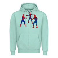 Seafoam spidey meme Zipper Hoodie - linhVisuals