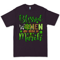 Plum St. Patrick's Blessed women are born in March Premium Tee - OliviaCreatesArt