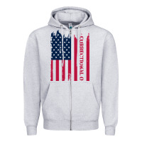 Heather Grey correctional officer shirts   correctional prison officer thin silver Zipper Hoodie - linhVisuals