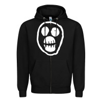 Black the mighty boosh monkey skull Zipper Hoodie - linhVisuals