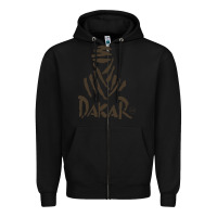Black dakar Zipper Hoodie - linhVisuals