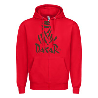 Red dakar Zipper Hoodie - linhVisuals