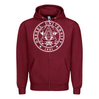 Burgundy drexel university Zipper Hoodie - linhVisuals