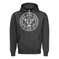 Charcoal Heather drexel university Zipper Hoodie - linhVisuals