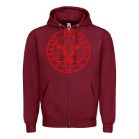 Burgundy drexel university Zipper Hoodie - linhVisuals