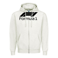 Oatmeal Heather formula 1 Zipper Hoodie - linhVisuals