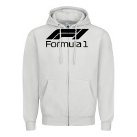 Dove Grey formula 1 Zipper Hoodie - linhVisuals