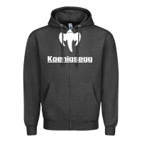 Charcoal Heather ghost koenisegg Zipper Hoodie - linhVisuals