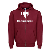 Burgundy ghost koenisegg Zipper Hoodie - linhVisuals