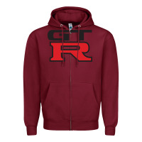 Burgundy gtr Zipper Hoodie - linhVisuals