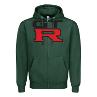 Sports Green gtr Zipper Hoodie - linhVisuals