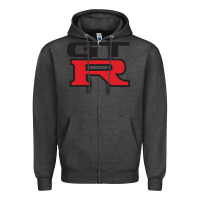 Charcoal Heather gtr Zipper Hoodie - linhVisuals