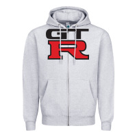 Heather Grey gtr Zipper Hoodie - linhVisuals