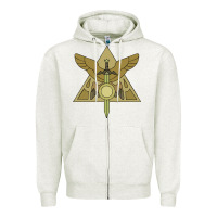 Oatmeal Heather hexside covens Zipper Hoodie - linhVisuals