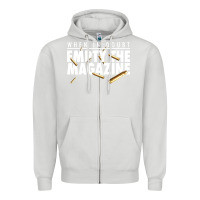 Dove Grey when in doubt empty the magazine Zipper Hoodie - linhVisuals