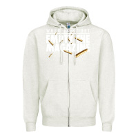 Oatmeal Heather when in doubt empty the magazine Zipper Hoodie - linhVisuals