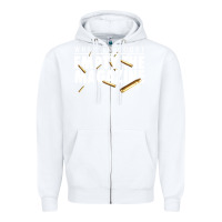 White when in doubt empty the magazine Zipper Hoodie - linhVisuals