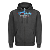 Charcoal Heather roadhouse double deuce Zipper Hoodie - linhVisuals
